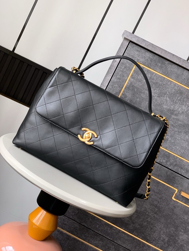 Chanel MAXI FLAP BAG WITH TOP HANDLE AS5543 BLACK