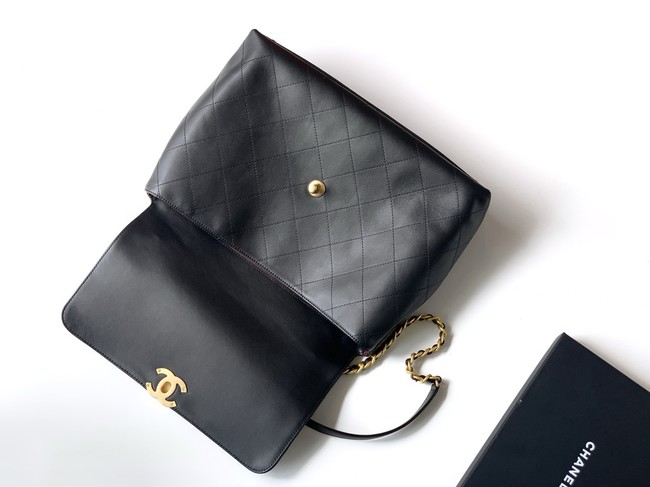 Chanel MAXI FLAP BAG WITH TOP HANDLE AS5543 BLACK