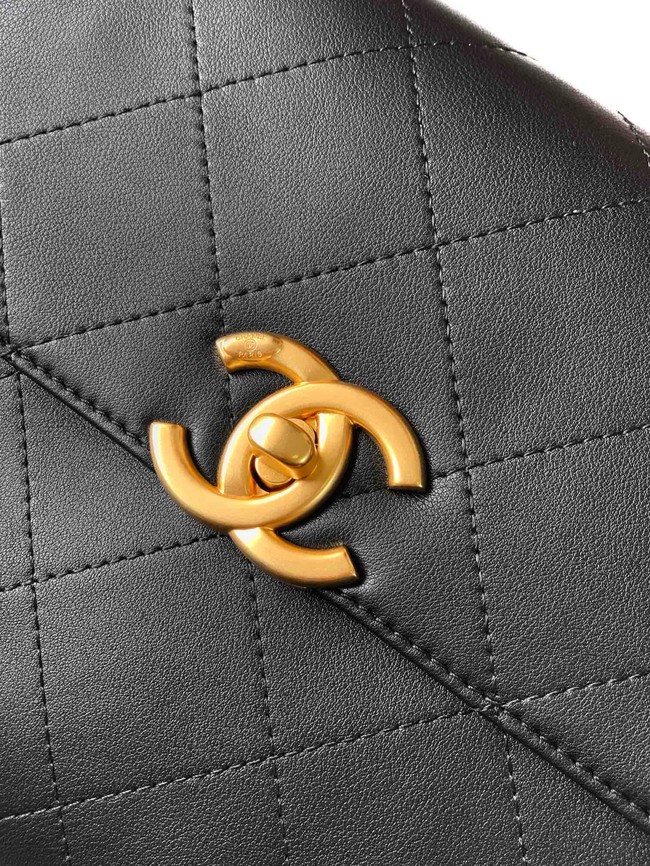 Chanel SMALL FLAP BAG WITH TOP HANDLE AS5467 BLACK