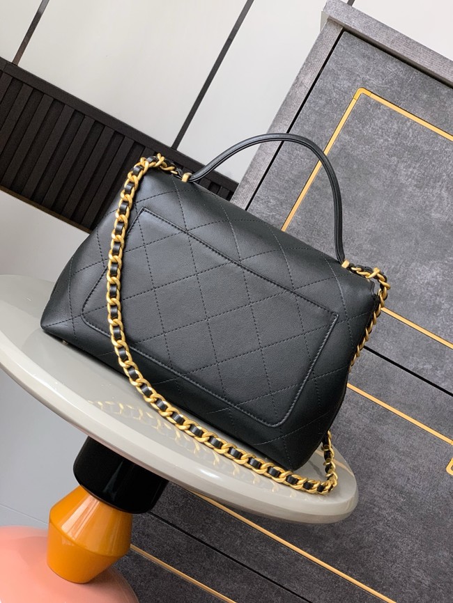 Chanel SMALL FLAP BAG WITH TOP HANDLE AS5467 BLACK