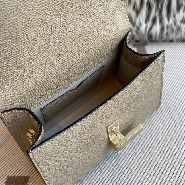 Valextra Iside Top Handle Mini Bag 00359 Apricot
