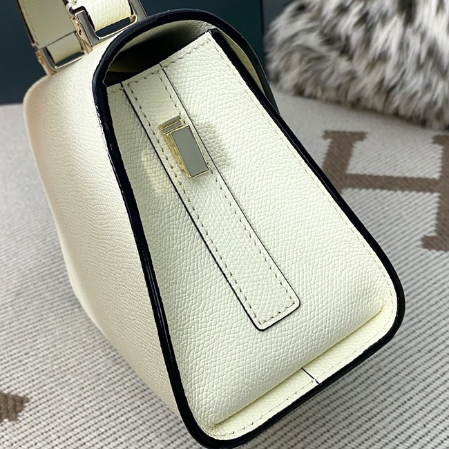 Valextra Iside Top Handle Mini Bag 00359 Cream