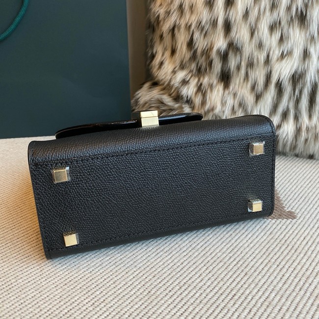 Valextra Iside Top Handle Mini Bag 00359 black