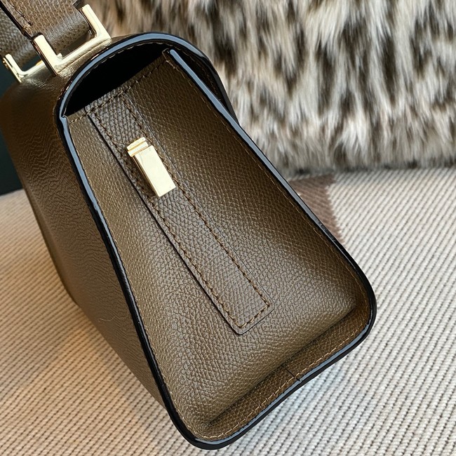 Valextra Iside Top Handle Mini Bag 00359 dark gray