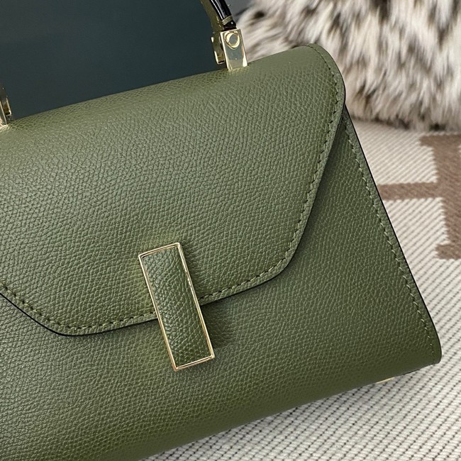 Valextra Iside Top Handle Mini Bag 00359 green