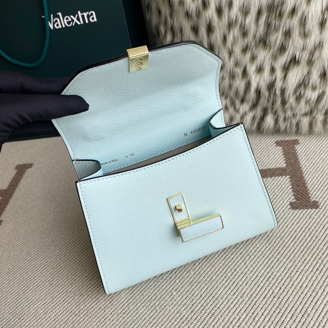 Valextra Iside Top Handle Mini Bag 00359 light blue