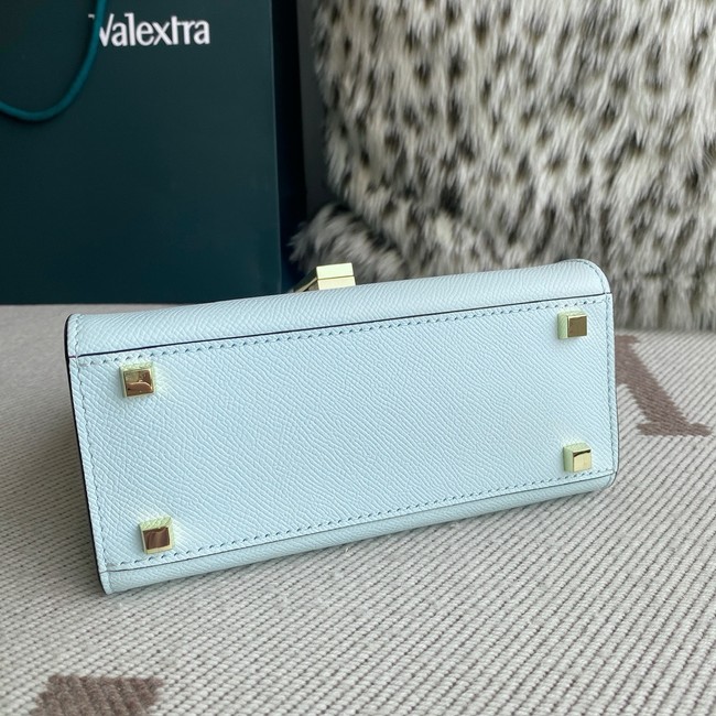 Valextra Iside Top Handle Mini Bag 00359 light blue