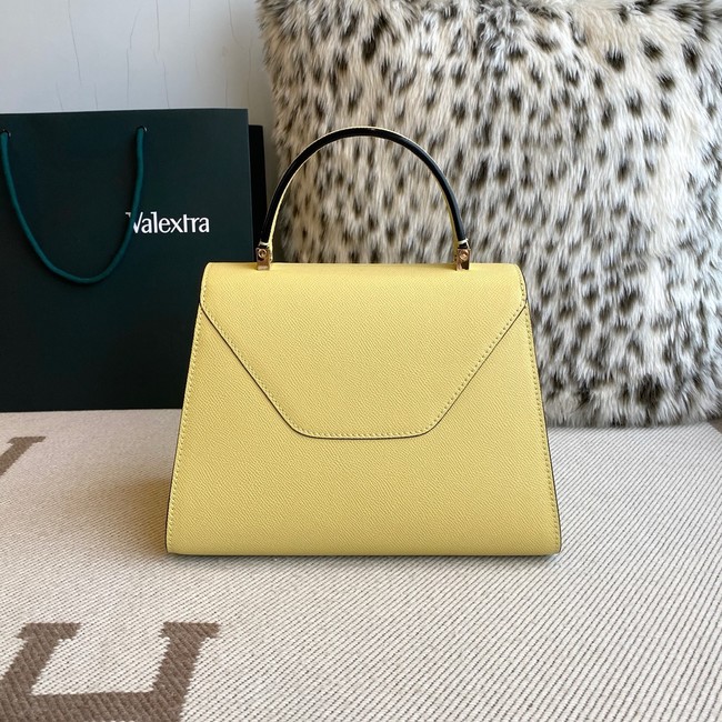 Valextra Iside Top Handle Medium Bag 56028 YELLOW