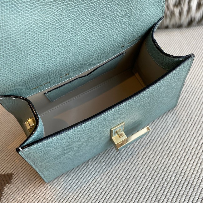 Valextra Iside Top Handle Mini Bag 00359 blue