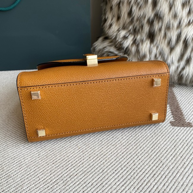 Valextra Iside Top Handle Mini Bag 00359 tan