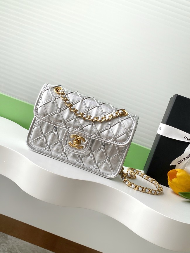 Chanel Mini flap bag AS4797 Silver