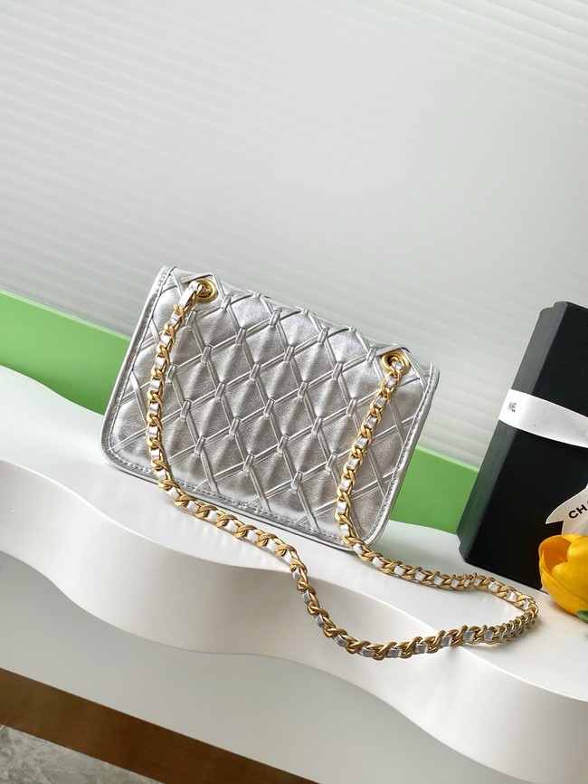 Chanel Mini flap bag AS4797 Silver