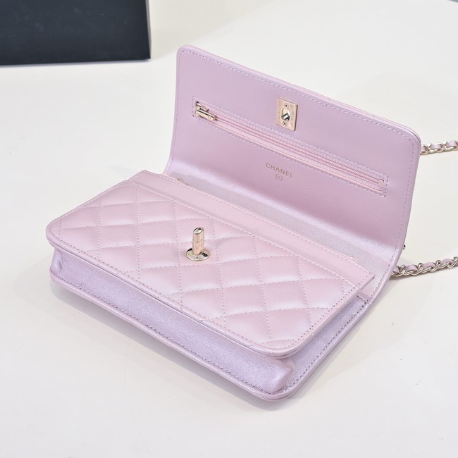 Chanel WALLET ON CHAIN AS4537 pink