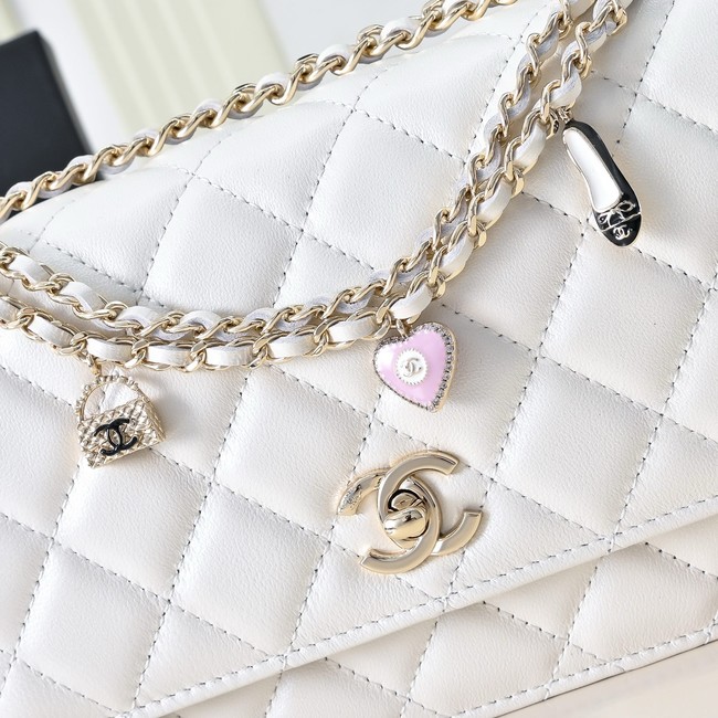 Chanel WALLET ON CHAIN AS4537 white
