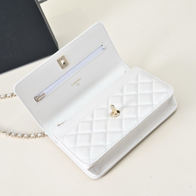 Chanel WALLET ON CHAIN AS4537 white