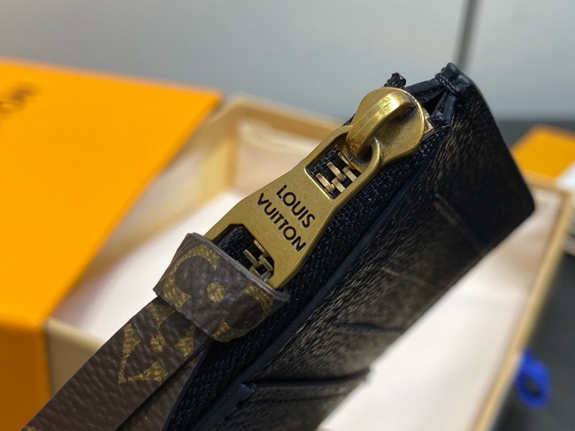 Louis Vuitton NEW Low Key Zipped Card Holder M14550 black