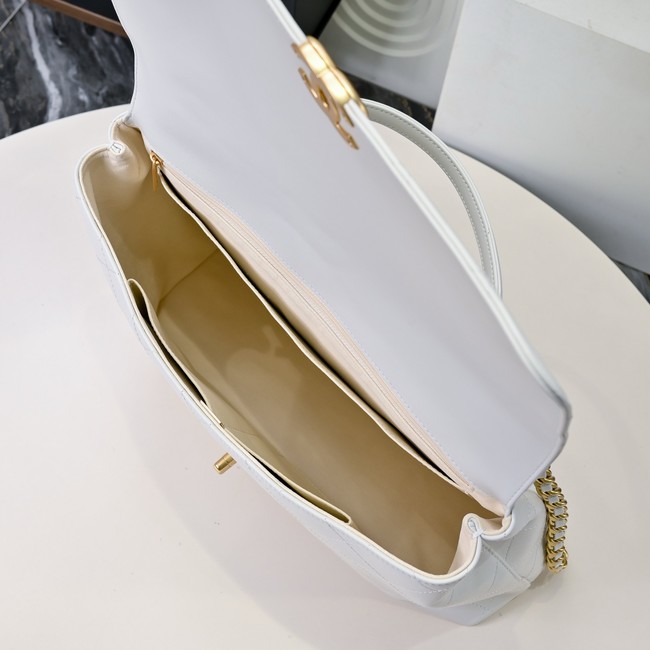 Chanel MAXI FLAP BAG WITH TOP HANDLE AS5543 WHITE