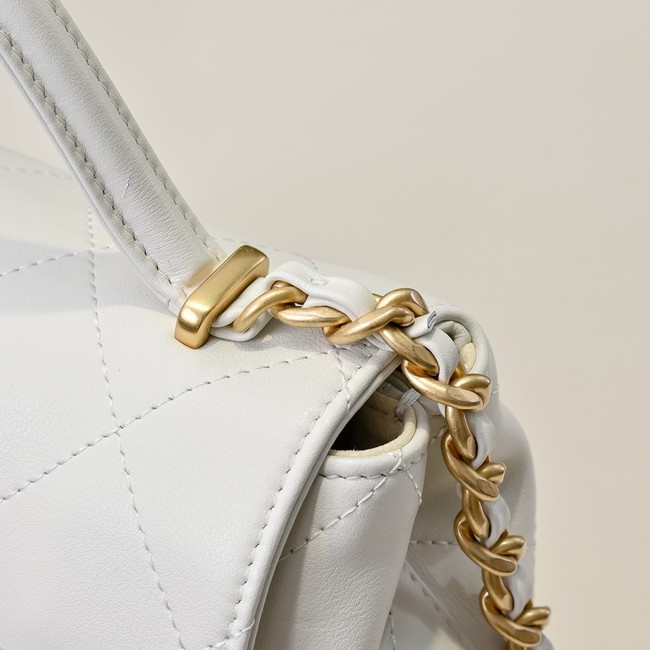 Chanel Medium FLAP BAG WITH TOP HANDLE AS5447 WHITE