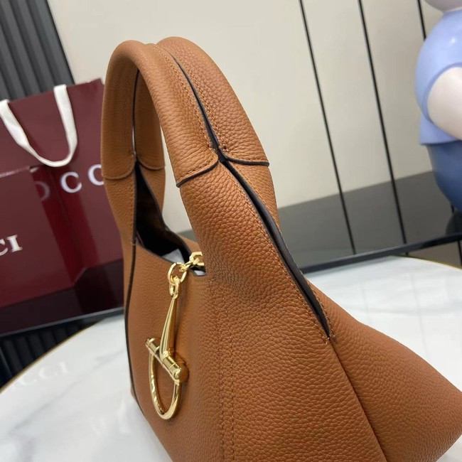 GUCCI SOFTBIT MEDIUM TOP HANDLE BAG 837467 Brown