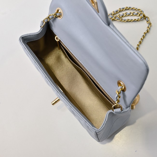 Chanel SMALL FLAP BAG AS1787 light gray