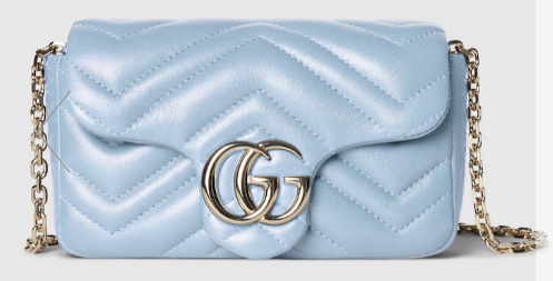 GUCCI GG MARMONT MINI SHOULDER BAG 841290 Light blue