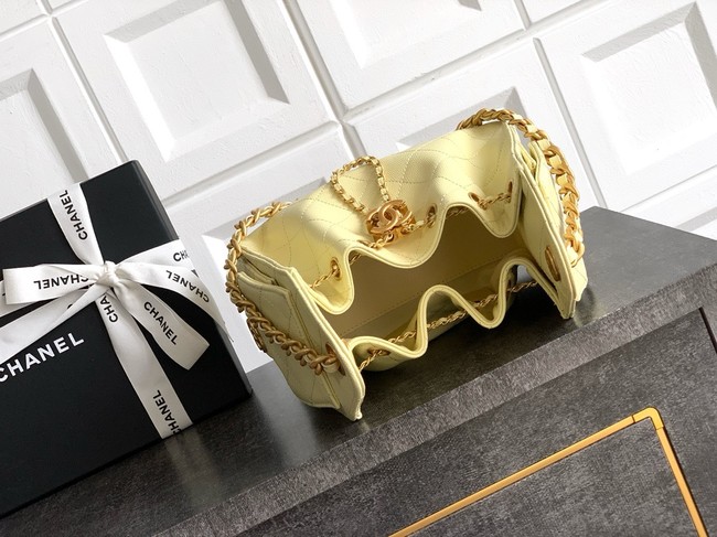 CHANEL 25 MINI HANDBAG AS5631 light yellow