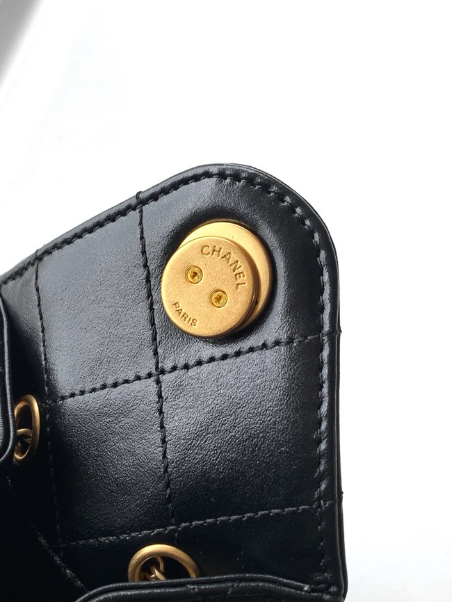 CHANEL 25 MINI HANDBAG Lambskin AS5631 black
