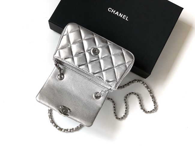 Chanel CLASSIC Original Lambskin 11.12 HANDBAG AS6563 Silver