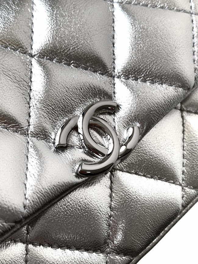 Chanel CLASSIC Original Lambskin 11.12 HANDBAG AS6563 Silver