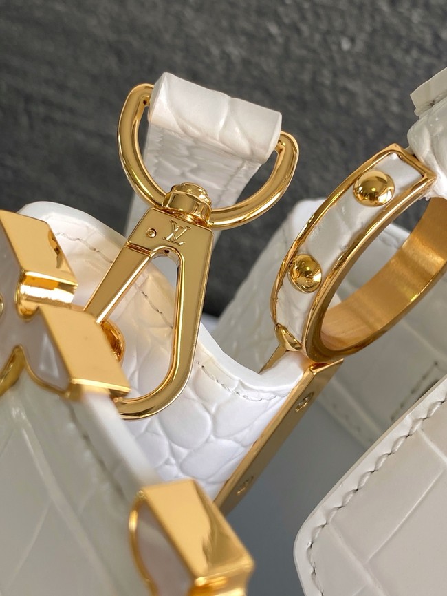 Louis Vuitton Capucines Crocodile pattern BB M86154 WHITE