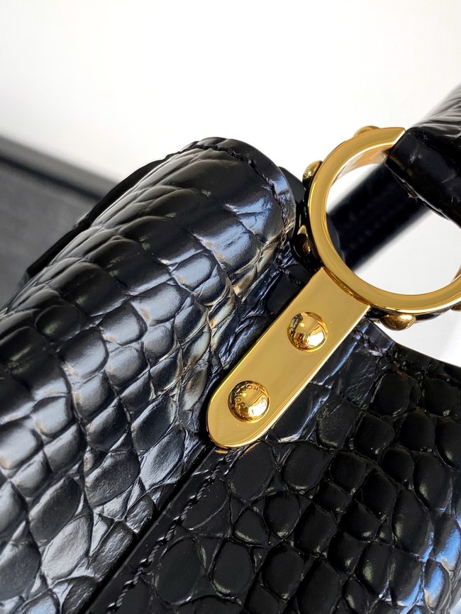 Louis Vuitton Capucines Mini Crocodile pattern M86153 black