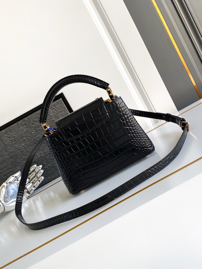 Louis Vuitton Capucines Mini Crocodile pattern M86153 black