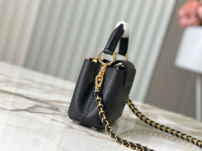 Louis Vuitton Capucines nano M24583 black&Crystal