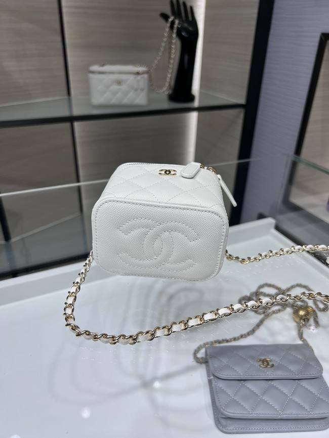CHANEL Classic Small Vanity with Chain AP1340 white