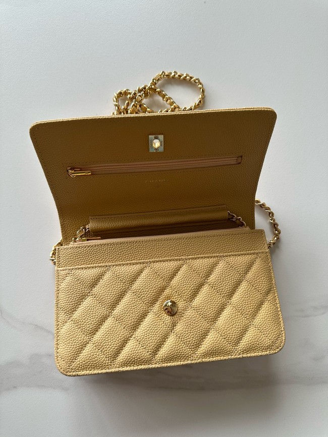 Chanel Classic Wallet On Chain Grained Calfskin AP4241-19