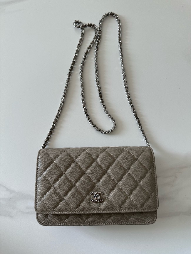 Chanel Classic Wallet On Chain Grained Calfskin AP4241-12