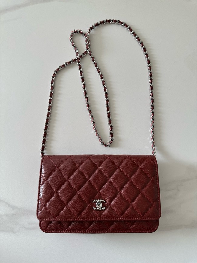 Chanel Classic Wallet On Chain Grained Calfskin AP4241-14