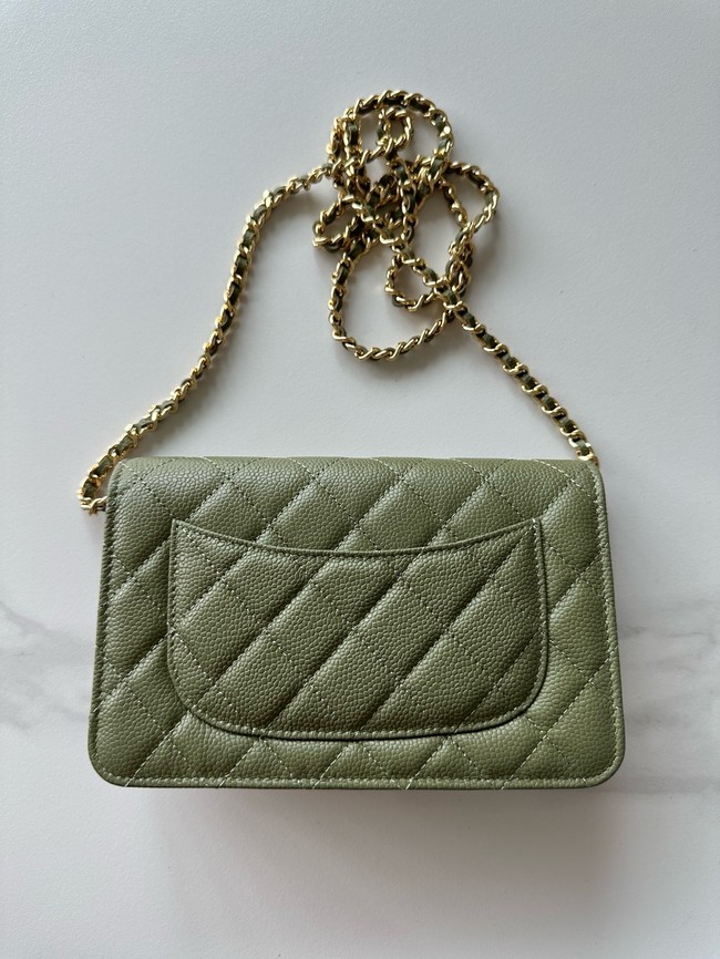 Chanel Classic Wallet On Chain Grained Calfskin AP4241-3