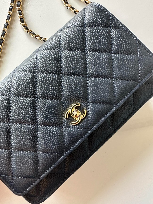 Chanel Classic Wallet On Chain Grained Calfskin AP4241-7