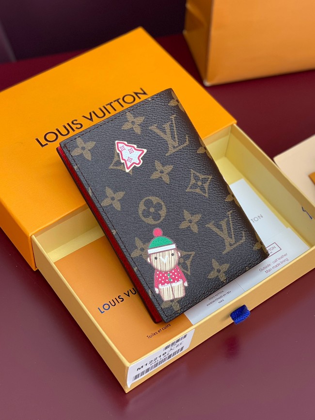 Louis Vuitton Passport Cover M14877 brown&red