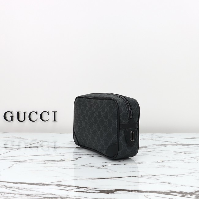 GUCCI Supreme canvas Clutche 821164 black