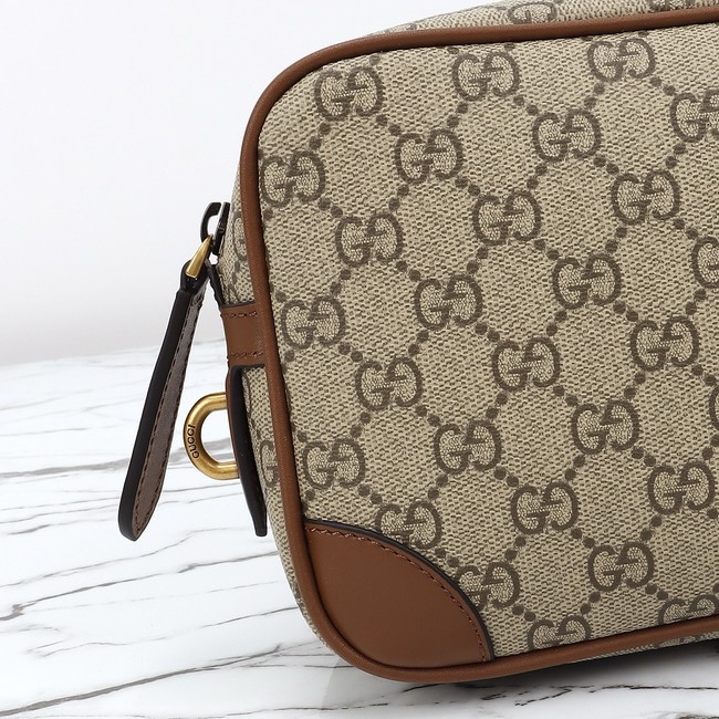 GUCCI Supreme canvas Clutche 821164 brown