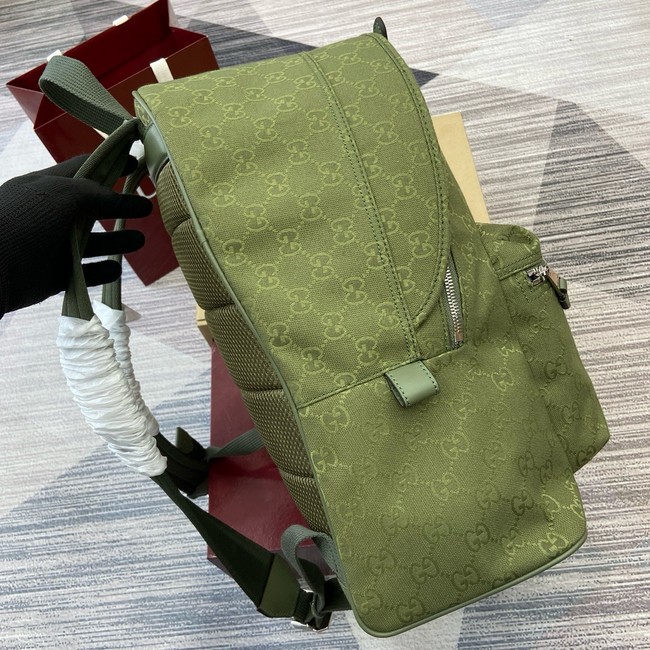 GUCCI GG canvas medium backpack 834464 Forest green