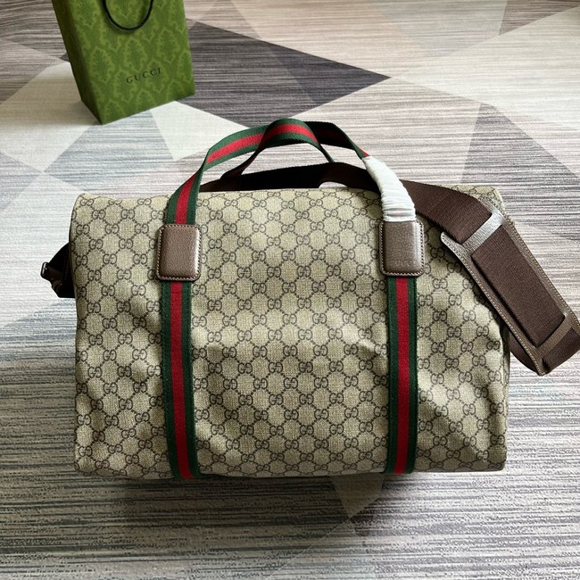 Gucci Medium duffle bag with Web 799871 brown