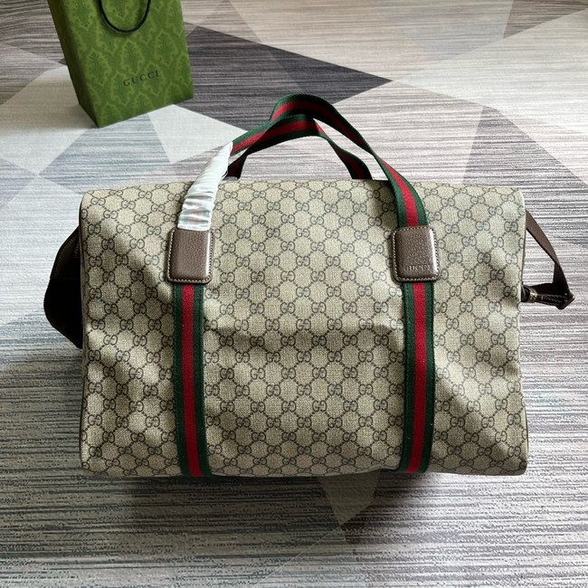 Gucci Medium duffle bag with Web 799871 brown