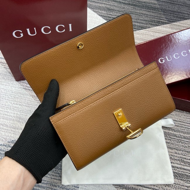 Gucci Softbit continental wallet 828147 brown