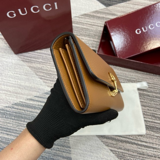 Gucci Softbit continental wallet 828147 brown