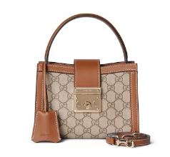 Gucci Padlock small top handle bag 841653 brown