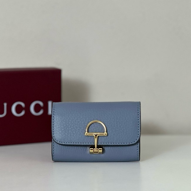 Gucci Softbit card case 828148 Variation grey leather