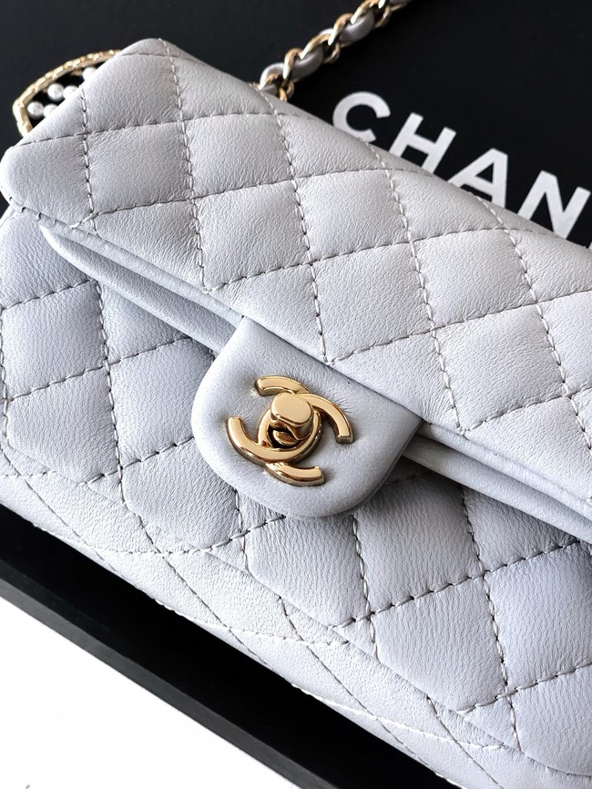 Chanel Classic Mini Bag with hook AP4760 gray